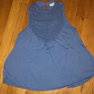 Blue Sleeveless Top